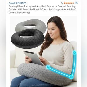 ZENHOFF Gaming Pillow for Lap and Arm Rest Support